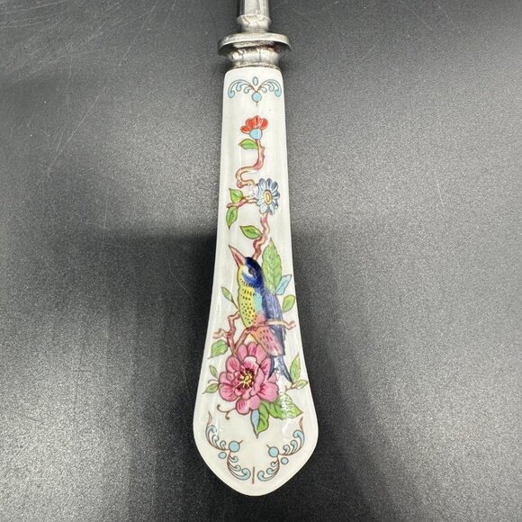 Vintage Aynsley Pembroke Fine Bone China Stainless Steel Steak Forks Bird Floral - Picture 4 of 10